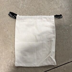 JW Anderson White Drawstring Dust Bag with Branded Ribbon